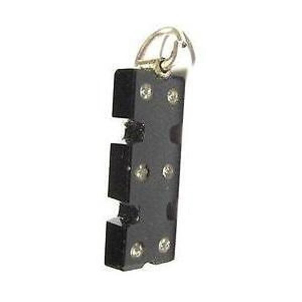 Vintage Black Glass Clear Rhinestones Sterling Silver Necklace‎ Pendant